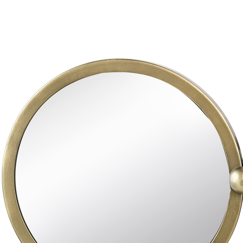 Καθρέπτης επιτοίχιος με κύκλους και χρυσής απόχρωσης περίγραμμα 69x3.5x69 εκ