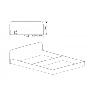 Κρεβάτι ξύλινο με αποθηκευτικό χώρο 145x192 εκ