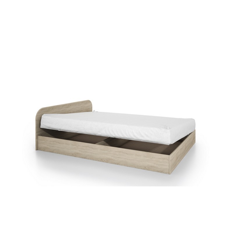 Κρεβάτι ξύλινο με αποθηκευτικό χώρο 145x192x59 εκ