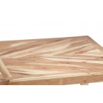 Ethnic τραπέζι σαλονιού από ξύλο με καφέ πατίνα 120x60x46 εκ