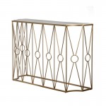 Marble μεταλλική κονσόλα σε χρυσό χρώμα 120x35x81 εκ