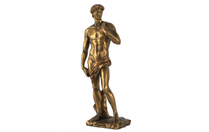 Διακοσμητικό άγαλμα Δαυίδ σε χρυσή απόχρωση 15.2x10.5x34.8 εκ