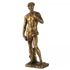 Διακοσμητικό άγαλμα Δαυίδ σε χρυσή απόχρωση 15.2x10.5x34.8 εκ