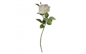 Τεχνητό κλωνάρι τριαντάφυλλο pp λευκό 18x8x65 εκ