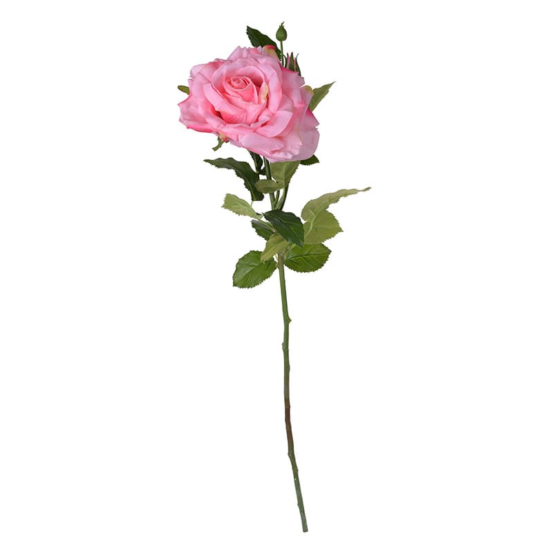 Διακοσμητικό κλωνάρι τριαντάφυλλο σε ροζ απόχρωση 65 εκ