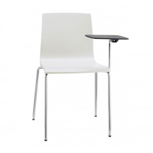 Alice μεταλλική καρέκλα γραφείου συνεδριάσεων με αναλόγιο με πόδια σε ασημί απόχρωση 51x52x82 εκ