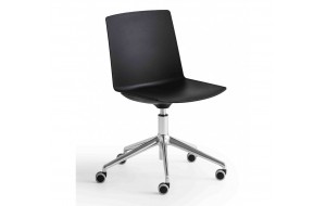 Jubel καρέκλα γραφείου τροχήλατη με ασημί μεταλλικά πόδια 58x58x83 εκ