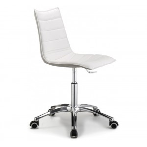 Zebra μεταλλική καρέκλα γραφείου υφασμάτινη με μεταλλικά πόδια σε ασημί απόχρωση 63x63x82 εκ
