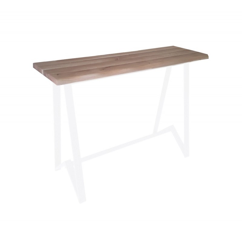Ace τραπέζι bar από μέταλλο και επιφάνεια μασίφ δρυς 150x50x110 εκ