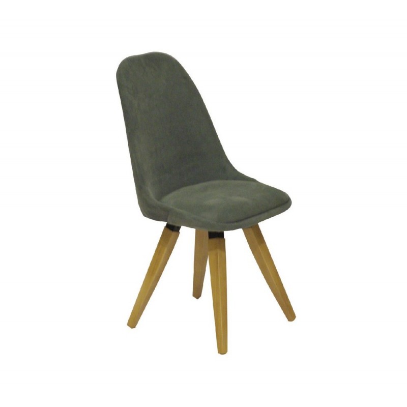 Dottore S retro καρέκλα με ξύλινα πόδια σε διάφορα υλικά και χρώματα 49x54x88 εκ