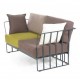 Edgar καναπές διθέσιος από μέταλλο και δερματίνη ή ύφασμα σε διάφορα χρώματα 160x80x70 εκ