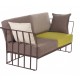 Edgar καναπές διθέσιος από μέταλλο και δερματίνη ή ύφασμα σε διάφορα χρώματα 160x80x70 εκ
