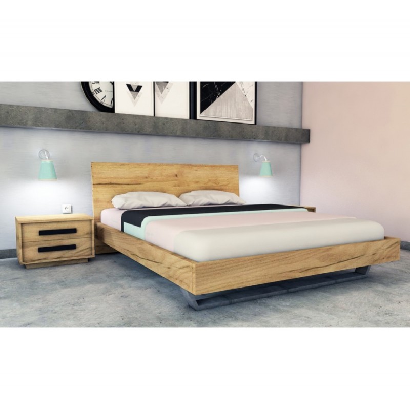 Soho κρεβάτι με κεφαλάρι και μεταλλικά πόδια σε διάφορα χρώματα 160x200 εκ