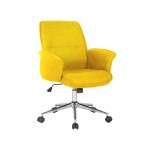Soft-M πολυθρόνα γραφείου τροχήλατη σε διάφορα χρώματα με μεταλλικά πόδια 65x50x94 εκ