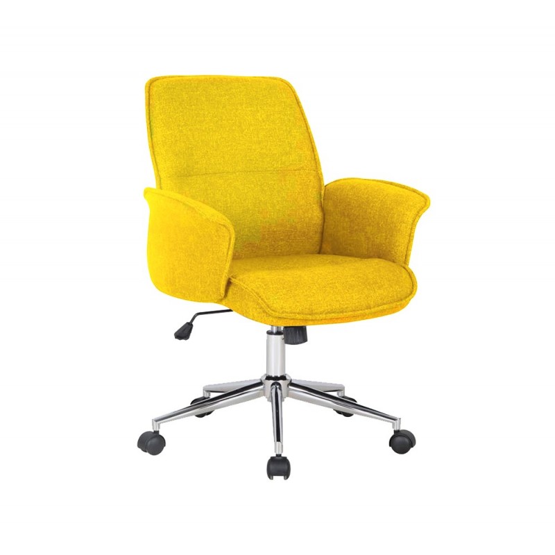Soft-M πολυθρόνα γραφείου τροχήλατη σε διάφορα χρώματα με μεταλλικά πόδια 65x50x94 εκ