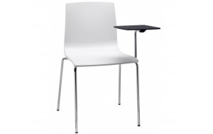 Alice μεταλλική καρέκλα γραφείου συνεδριάσεων με αναλόγιο με πόδια σε ασημί απόχρωση 51x52x82 εκ