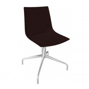 Colorfive wrap καρέκλα γραφείου σταθερή υφασμάτινη μωβ με πόδια μεταλλικά σε ασημί απόχρωση 46x54x83 εκ
