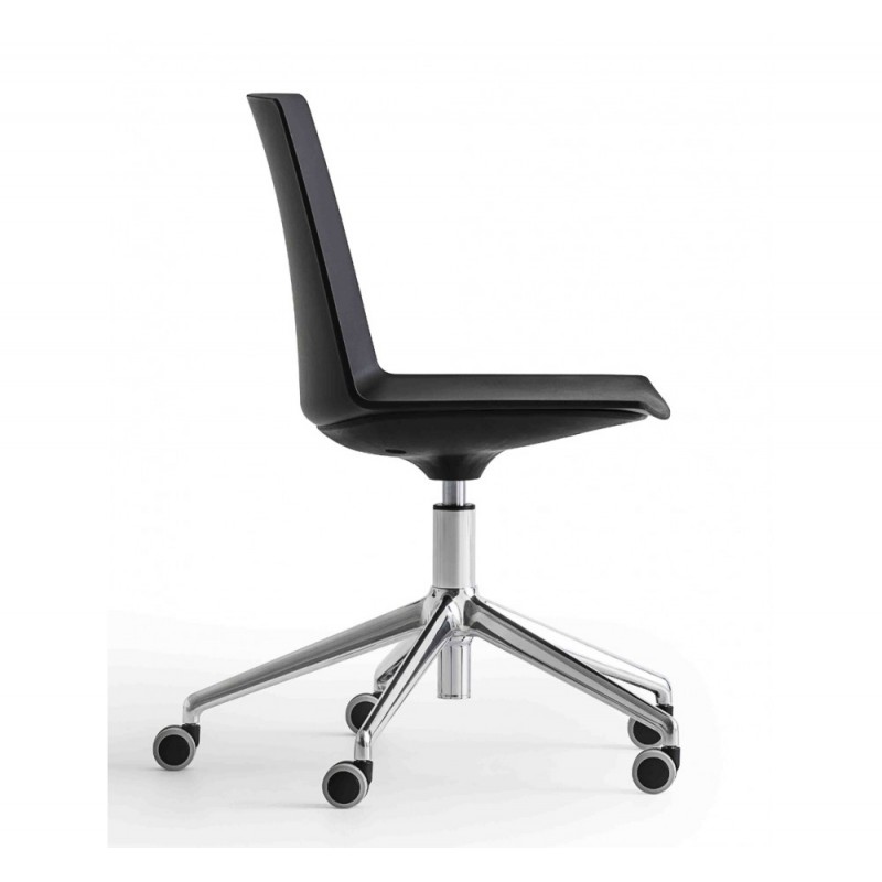 Jubel καρέκλα γραφείου τροχήλατη με ασημί μεταλλικά πόδια 58x58x83 εκ