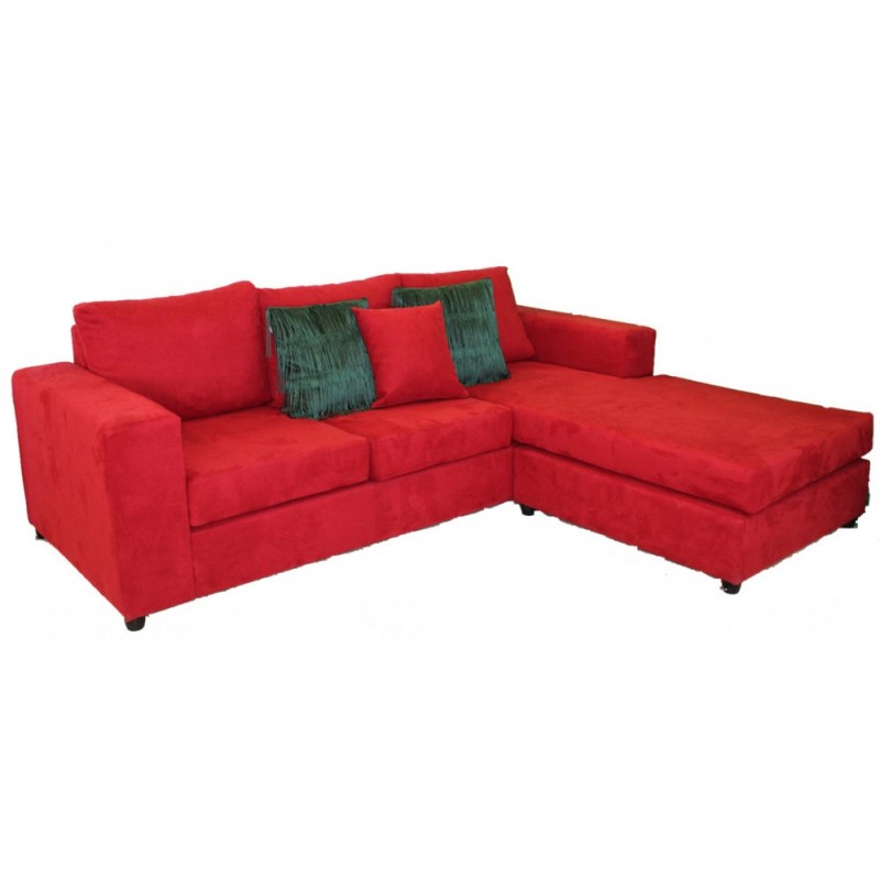 Mackenzie γωνιακός καναπές με επένδυση από ύφασμα ή δερματίνη σε διάφορα χρώματα  230x185x90 εκ