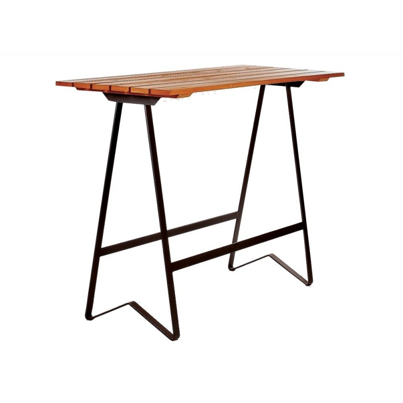 Mansel μεταλλικό τραπέζι με ξύλινη επιφάνεια σε διάφορα χρώματα 110 εκ