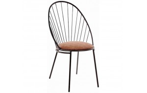 Gino μεταλλική καρέκλα με κάθισμα από ύφασμα ή δερματίνη σε διάφορα χρώματα  58x51x94 εκ