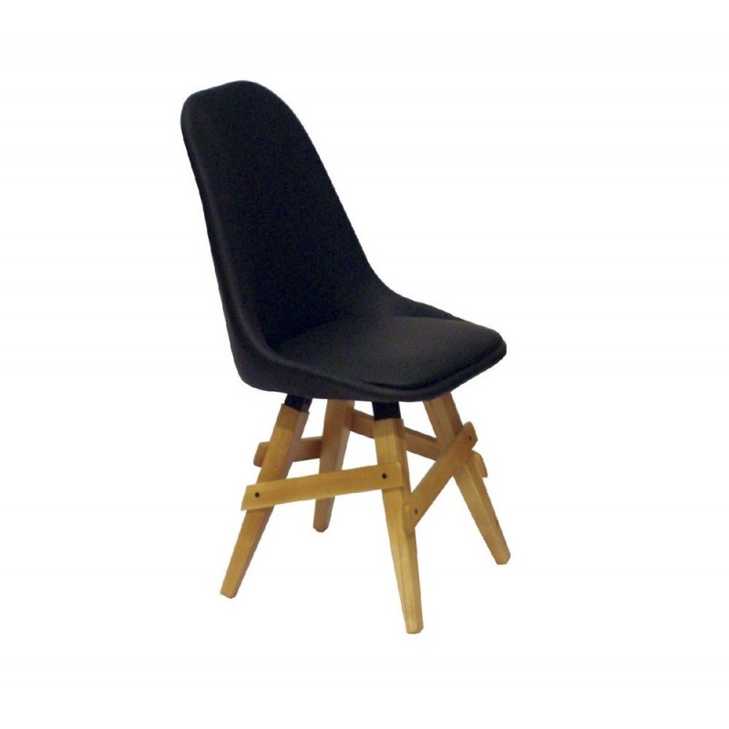 Dottore DIV ξύλινη καρέκλα σε διάφορα υλικά και χρώματα 49x54x88 εκ
