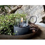 Lotus 12 γυάλινο διάφανο επιτραπέζιο διακοσμητικό με εστία φωτιάς και μαύρο κεραμικό πλαίσιο 13x18 εκ Lotus 12 γυάλινο διάφανο επιτραπέζιο διακοσμητικό με εστία φωτιάς και μαύρο κεραμικό πλαίσιο 13x18 εκ