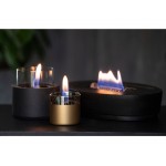 Lotus 12 γυάλινο διάφανο επιτραπέζιο διακοσμητικό με εστία φωτιάς και μαύρο κεραμικό πλαίσιο 13x18 εκ Lotus 12 γυάλινο διάφανο επιτραπέζιο διακοσμητικό με εστία φωτιάς και μαύρο κεραμικό πλαίσιο 13x18 εκ
