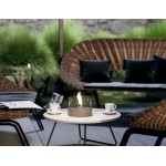Café 18 γυάλινο διάφανο επιτραπέζιο διακοσμητικό με εστία φωτιάς και γκρι πλαίσιο από πορσελάνη 18x13 εκ Café 18 γυάλινο διάφανο επιτραπέζιο διακοσμητικό με εστία φωτιάς και γκρι πλαίσιο από πορσελάνη 18x13 εκ