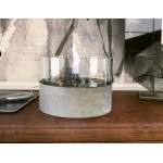 Café 18 γυάλινο διάφανο επιτραπέζιο διακοσμητικό με εστία φωτιάς και γκρι πλαίσιο από πορσελάνη 18x13 εκ Café 18 γυάλινο διάφανο επιτραπέζιο διακοσμητικό με εστία φωτιάς και γκρι πλαίσιο από πορσελάνη 18x13 εκ
