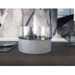 Café 18 γυάλινο διάφανο επιτραπέζιο διακοσμητικό με εστία φωτιάς και γκρι πλαίσιο από πορσελάνη 18x13 εκ Café 18 γυάλινο διάφανο επιτραπέζιο διακοσμητικό με εστία φωτιάς και γκρι πλαίσιο από πορσελάνη 18x13 εκ