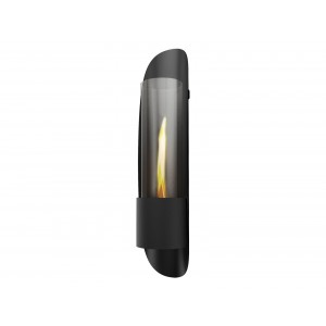 Cycloflame μεταλλικό επιτοίχιο τζάκι σε μαύρη απόχρωση με εστία φωτιάς 17x18x81 εκ