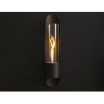 Cycloflame μεταλλικό επιτοίχιο διακοσμητικό σε μαύρη απόχρωση με εστία φωτίας 17x18x81 εκ Cycloflame μεταλλικό επιτοίχιο διακοσμητικό σε μαύρη απόχρωση με εστία φωτίας 17x18x81 εκ