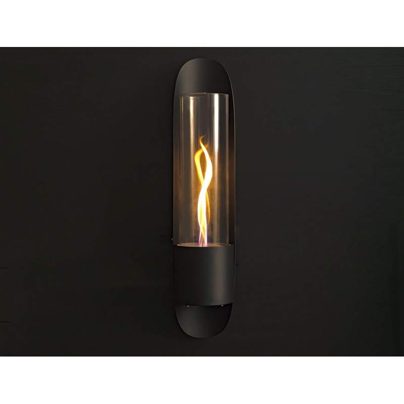 Cycloflame μεταλλικό επιτοίχιο διακοσμητικό σε μαύρη απόχρωση με εστία φωτίας 17x18x81 εκ Cycloflame μεταλλικό επιτοίχιο διακοσμητικό σε μαύρη απόχρωση με εστία φωτίας 17x18x81 εκ