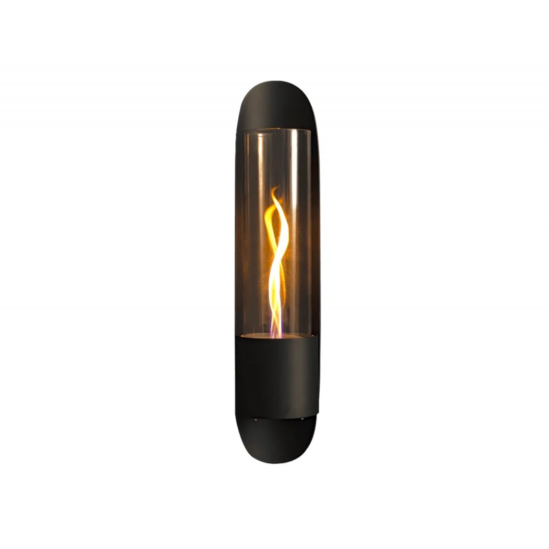 Cycloflame μεταλλικό επιτοίχιο διακοσμητικό σε μαύρη απόχρωση με εστία φωτίας 17x18x81 εκ Cycloflame μεταλλικό επιτοίχιο διακοσμητικό σε μαύρη απόχρωση με εστία φωτίας 17x18x81 εκ