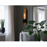 Cycloflame μεταλλικό επιτοίχιο διακοσμητικό σε χρυσή απόχρωση με εστία φωτίας 17x18x81 εκ Cycloflame μεταλλικό επιτοίχιο διακοσμητικό σε χρυσή απόχρωση με εστία φωτίας 17x18x81 εκ