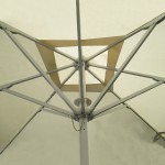 Ομπρέλα κήπου με αδιάβροχο πανί εκρού 250x250 εκ