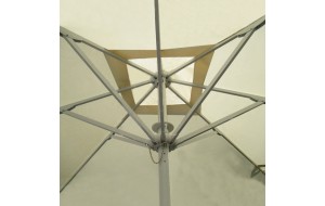 Ομπρέλα κήπου με αδιάβροχο πανί εκρού 250x250 εκ