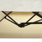 Τετράγωνη ομπρέλα κήπου με εκρού ύφασμα 220x220 εκ