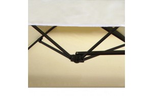 Τετράγωνη ομπρέλα κήπου με εκρού ύφασμα 220x220 εκ