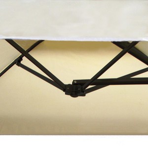 Τετράγωνη ομπρέλα κήπου με εκρού ύφασμα 220x220 εκ