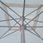 Ομπρέλα κήπου τετράγωνη λευκή 300x300 εκ