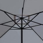 Τετράγωνη ομπρέλα κήπου με μεταλλικό κορμό οχτώ ακτίνες και αδιάβροχο πανί σε εκρού απόχρωση 300x300 εκ