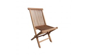 Καρέκλα κήπου από ξύλο teak σε φυσική απόχρωση 47x60x89 εκ