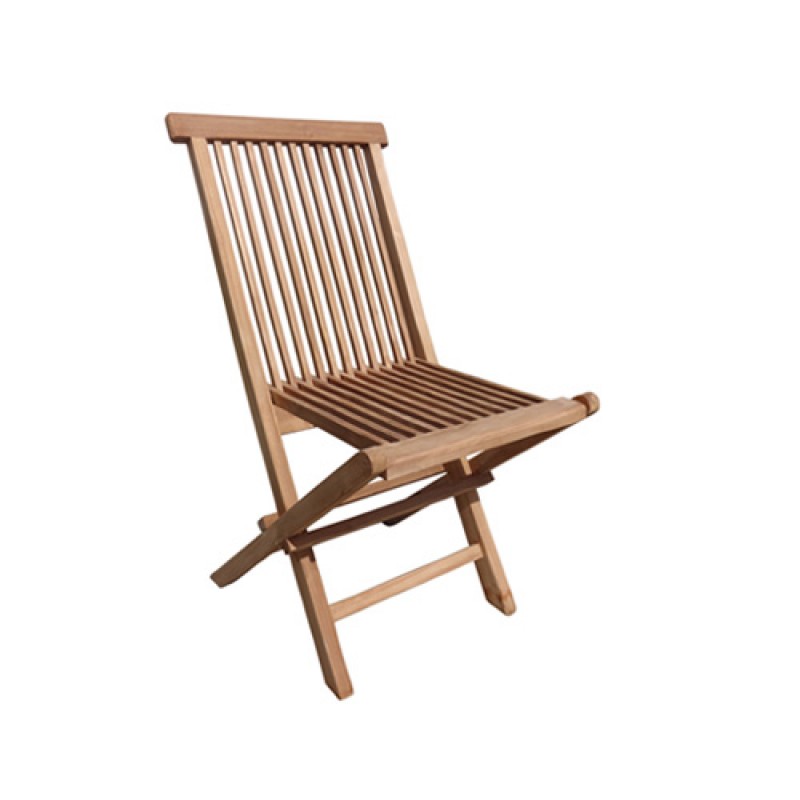 Καρέκλα κήπου από ξύλο teak σε φυσική απόχρωση 47x60x89 εκ
