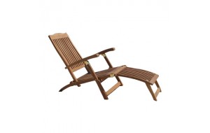 Ξαπλώστρα teak με ανακλινόμενα μπράτσα 180x57 εκ