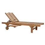 Ξαπλώστρα από ξύλο teak 200x65 εκ