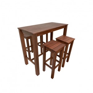 Bar set πέντε τεμαχίων από ξύλο Meranti
