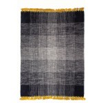 Urban Kilim Tessa Gold βαμβακερό χαλί κιλίμι σε γκρι απόχρωση με χρυσά κρόσια  και επιλογή διαστάσεων