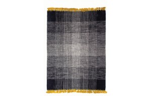 Urban Kilim Tessa Gold βαμβακερό χαλί κιλίμι σε γκρι απόχρωση με χρυσά κρόσια  και επιλογή διαστάσεων 